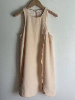 Cooperative Beige Sleeveless Shift Mini Dress Minimal Chic Size XS